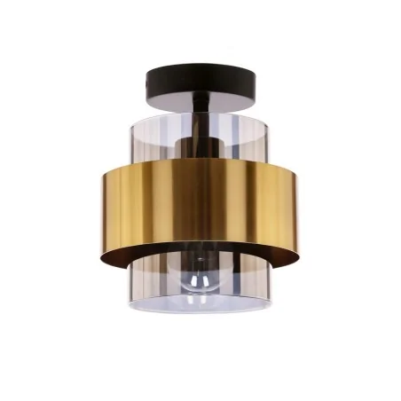 Plafony - lampa sufitowa szklano-metalowa 1x60w e27 czarny spiega 31-56313 candellux 