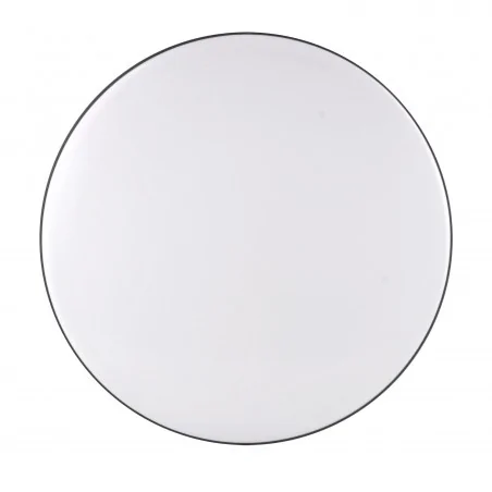 Plafony - 321947 plafon łazienkowy z ażurową czarną obwódką 18w ip44 1850lm moon chrom polux 