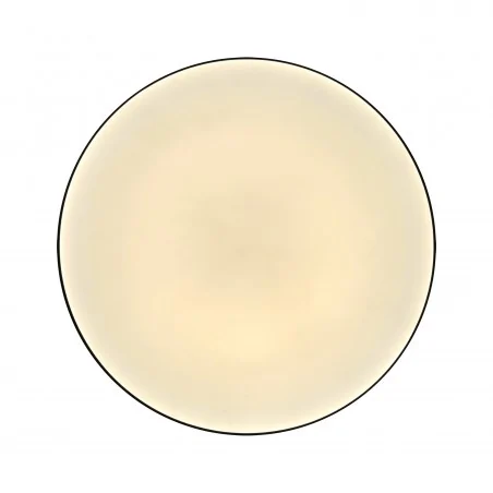 Plafony - 321947 plafon łazienkowy z ażurową czarną obwódką 18w ip44 1850lm moon chrom polux 