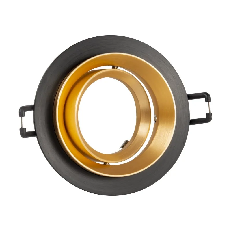 Oprawy-sufitowe-ruchome - 321978 oczko podtynkowe sufitowe czarno złote lika r polux firmy POLUX GOLDLUX 