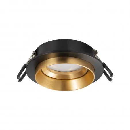 Oprawy-sufitowe-ruchome - 321978 oczko podtynkowe sufitowe czarno złote lika r polux 