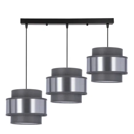 Lampy-sufitowe - potrójna listwa wisząca 65cm szara/srebrna 3xe27 60w hare 33-18502 candellux 
