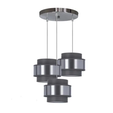 Lampy-sufitowe - szara lampa sufitowa okrągła 3xe27 60w hare 33-18496 candellux 