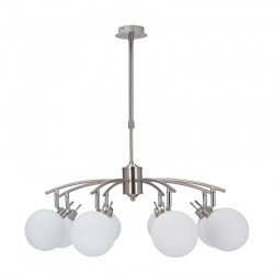 Lampy-sufitowe - ośmioramienna lampa wisząca satynowo-biała 8xg9 40w ghost 38-14764 candellux
