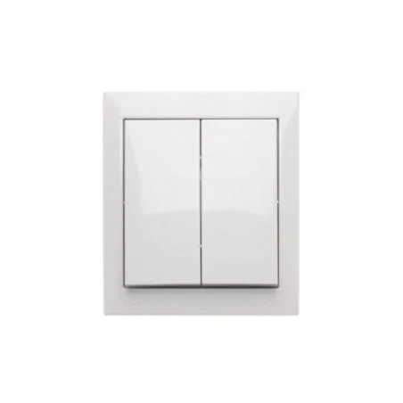 Wylaczniki-jednobiegunowe - włącznik podwójny natynkowy biały acw5/11 simon-aquaclick kontakt-simon 