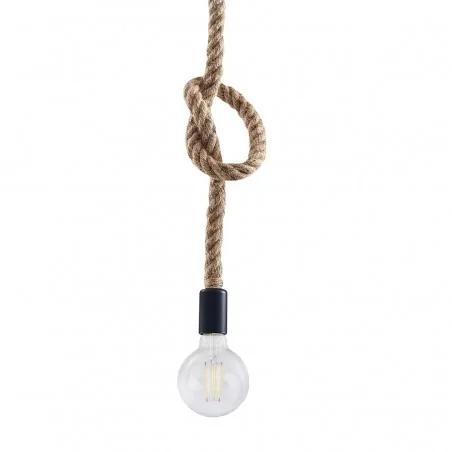 Lampy-sufitowe - lampka wisząca sznur na żarówkę e27 rope 321909 polux 