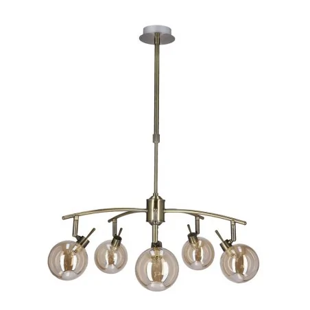 Lampy-sufitowe - pięcioramienna lampa wisząca patynowa 5xg9 40e lentini 35-16331 candellux 