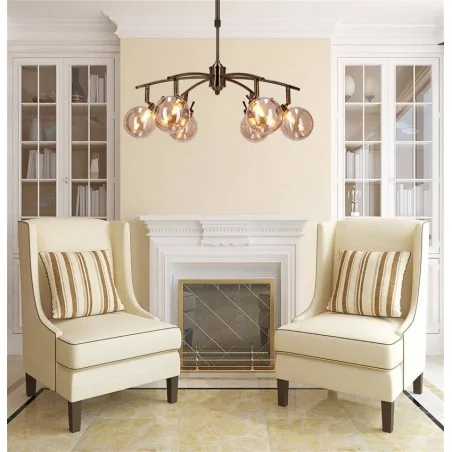 Lampy-sufitowe - efektowne oświetlenie wiszące 6 szklanych kloszy g9 40wxg9 lentini 36-16386 candellux 