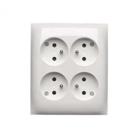 Gniazda-natynkowe - gniazdo poczwórne natynkowe acgzn4z/11 simon aquaclick kontakt-simon 