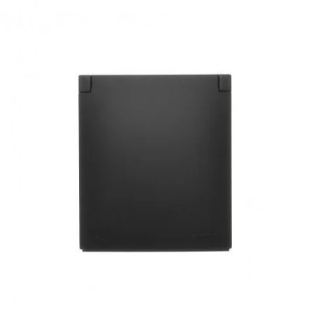 Gniazda-pojedyncze-natynkowe - gniazdo pojedyncze bryzgoszczelne natynkowe z czarną klapką simon aquaclick acgz1c/49 kontakt-simon 