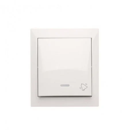 Wlaczniki-i-przyciski-dzwonkowe - przycisk dzwonkowy z podświetleniem natynkowy biały ip44 acd1l/11 simon aquaclick kontakt-simon 