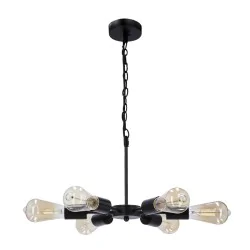 Lampy-sufitowe - industrialna lampa wisząca czarna loft 6xe27 60w sparta 36-09395 candellux 