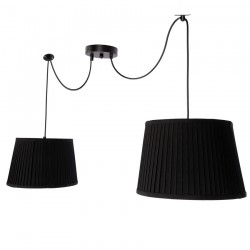 Lampy-sufitowe - regulowana lampa wisząca czarna 2xe27 40w gillo 32-10254 candellux