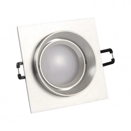 Oprawy-sufitowe-ruchome - 322043 oprawa sufitowa wpuszczana srebrna regulowana kwadratowa lika q polux 