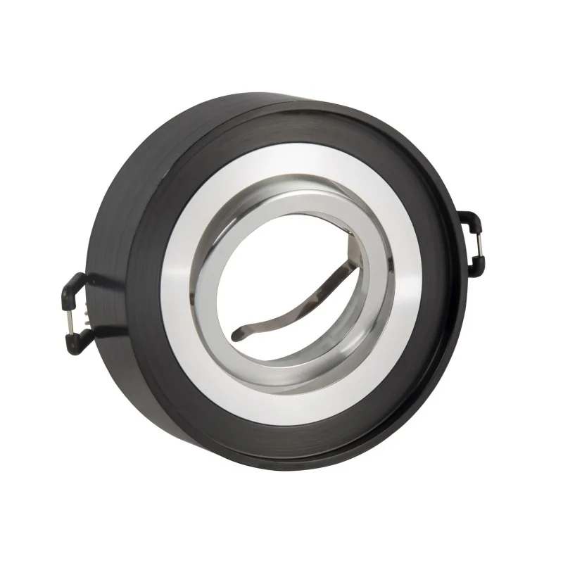 Oprawy-sufitowe-ruchome - 322067 czarno srebrne oczko sufitowe ruchome mr16 podtynkowe gaja r polux firmy POLUX GOLDLUX 