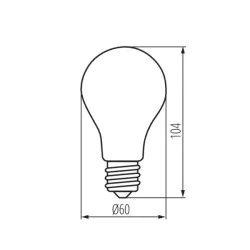 Gwint-trzonek-e14 - żarówka led e14 ściemnialna z filamentem 7w 2700k 810lm 29634 kanlux 