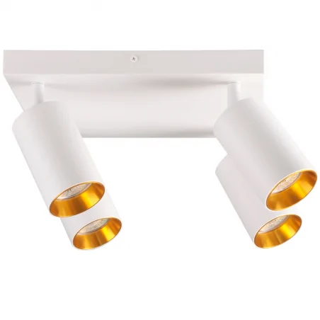 Kinkiety-do-salonu - poczwórna lampa sufitowa 4xgu10 biało-złota maribel 321237 polux 