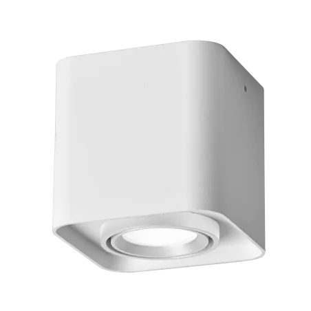 Oprawy-sufitowe - kwadratowa oprawa sufitowa tuba natynkowa biała 1xgu10 xeno 321398 polux 