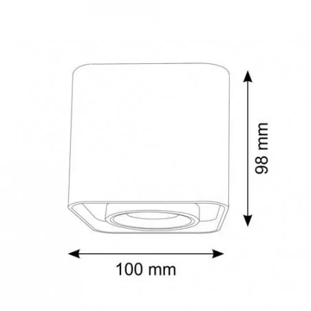 Oprawy-sufitowe - kwadratowa oprawa sufitowa tuba natynkowa biała 1xgu10 xeno 321398 polux 
