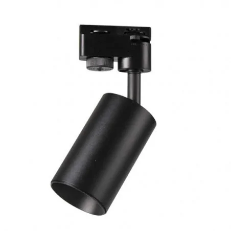 Oswietlenie-szynowe - czarny reflektor szynowy ze złotym pierścieniem dekoracyjnym gu10 maribel 321718 polux 