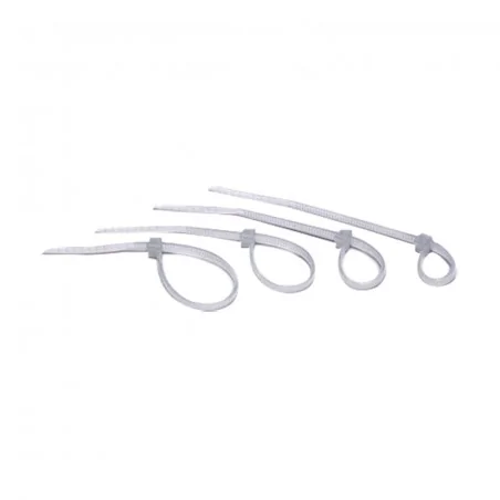 Kable-i-przewody - biała opaska zaciskowa cable tie 2,5x150 00516 ideus 
