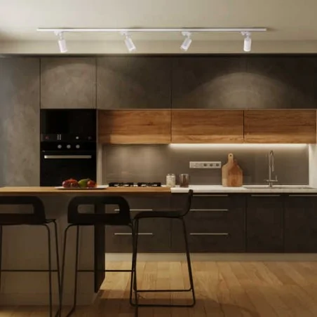 Oswietlenie-szynowe - biały reflektor na szynę gu10 paris 321602 polux 