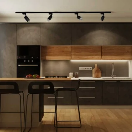 Oswietlenie-szynowe - reflektor na szynę w kolorze czarnym gu10 paris 321619 polux 