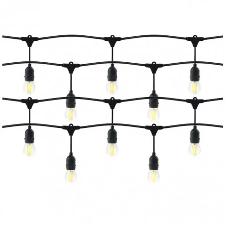 Swiecace-kule-i-girlandy - lg-1/15m/e27/3 girlanda oświetleniowa ogrodowa 15 żarówek czarna 15m ip44  15xe27 1w ciepła orno 