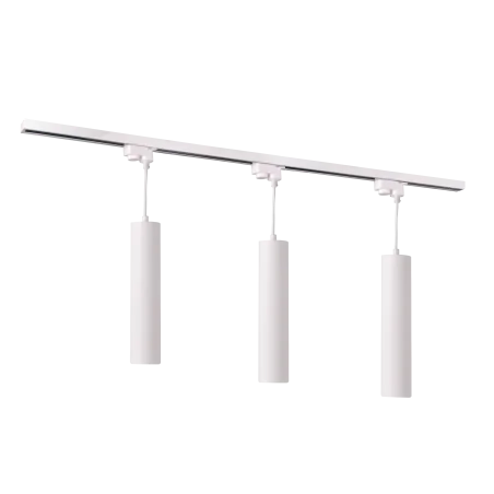 Oswietlenie-szynowe - zestaw szynowy 3x oprawa wisząca gu10+szyna 1m biały/złoty maribel 321640 polux 