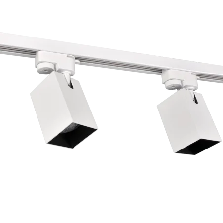 Oswietlenie-szynowe - zestaw oświetlenia szynowego 3x biały reflektorgu10+szyna 1m square 321725 polux 