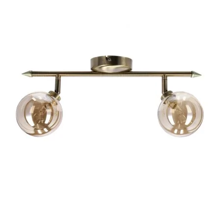 Lampy-sufitowe - lampa - listwa patynowa 2 szklane klosze g9 40e rodia 92-16539 candellux 