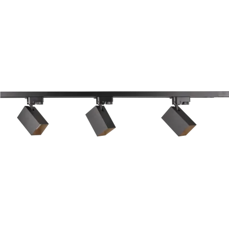 Oswietlenie-szynowe - zestaw szynowy 3x czarny reflektor gu10+szyna 1m square 321732 polux 