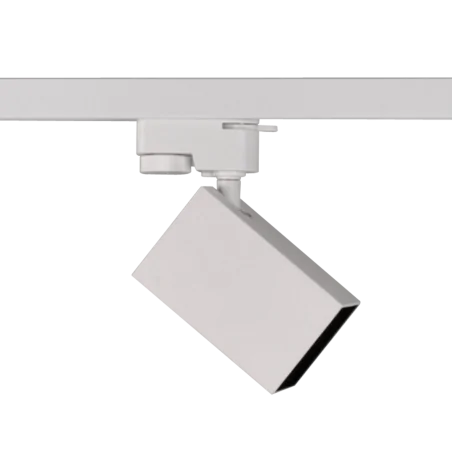 Oswietlenie-szynowe - reflektor na szynę w kolorze białym z czarnym środkiem gu10 square 321749 polux 