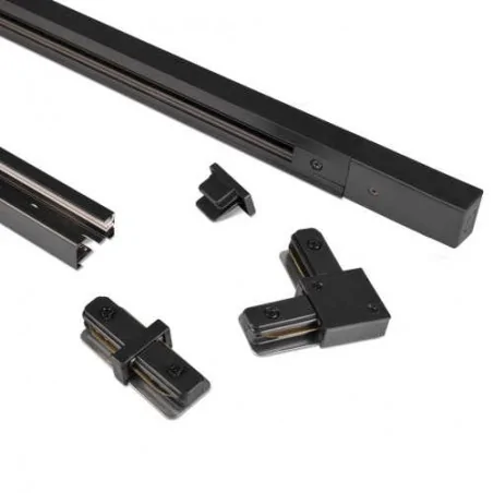 Oprawy-sufitowe - 1-metrowy szynoprzewód w kolorze czarnym jednofazowy 321831 polux 