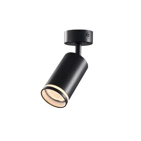Kinkiety-do-salonu - czarna oprawa ścienno-sufitowa ruchoma na żarówkę gu10 paris 322326 polux 