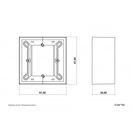 Puszki-natynkowe - puszka natynkowa pojedyncza składana beżowa deco/mini 12dpu-1 karlik 