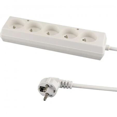 Przedluzacze-elektryczne - 04292 tor przedłużacz elektryczny biały na 5 gniazd 5 metrowy 16a 3x1,5mm ideus 