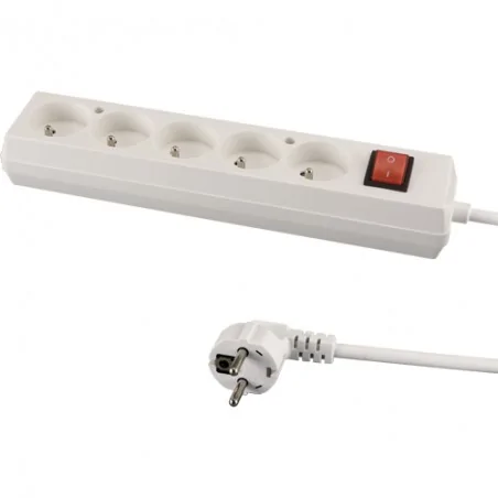 Przedluzacze-elektryczne - 04297 tor przedłużacz elektryczny z wyłącznikiem 5 gniazd 1,5m 10a 3x1,0mm ideus 