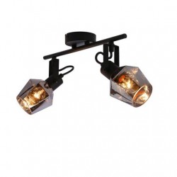 Lampy-sufitowe - czarne oświetlenie sufitowe o szklanych kloszach 2xe14 14w randi 92-13361 candellux 