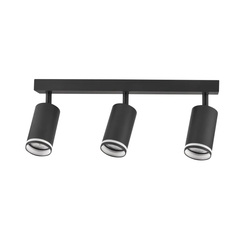 Oprawy-sufitowe - oprawa ścienno-sufitowa potrójna w kolorze czarnym 3xgu10 paris 322340 polux firmy POLUX GOLDLUX 