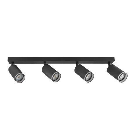 Oprawy-sufitowe - czarna oprawa ścienno-sufitowa poczwórna gu10 paris 322357 polux 