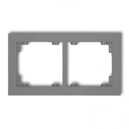 Ramki-podwojne - ramka podwójna szary mat deco 27dr-2 karlik 