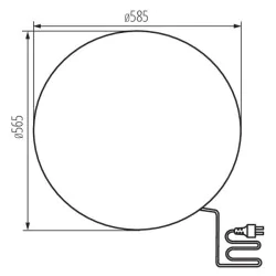 Lampy-kule-ogrodowe - ogrodowa lampa kula 58,5cm z przewodem na żarówkę e27 stono 585 n 36593 kanlux 