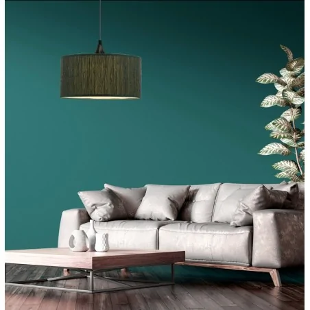 Strona-glowna - lampa wisząca czarno-zielona 1x60w e27 abażur walec patti 31-19653 candellux 