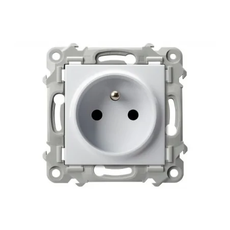 Gniazda-pojedyncze-podtynkowe - gniazdo pojedyncze z uziemieniem białe do ramki szafir gp-1zz/m/00 ospel 