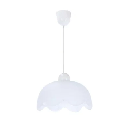 Lampy-sufitowe - biała lampa wisząca szklana e27 60w bratek 31-17734 candellux 