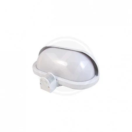 Kinkiety-ogrodowe - biały kinkiet elewacyjny e27 froda z czujnikiem ruchu pir 7324 lvt 