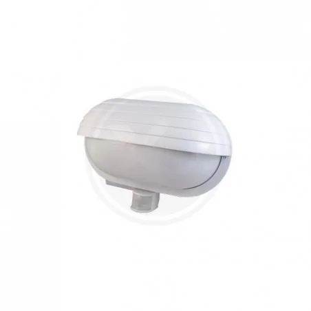 Kinkiety-ogrodowe - biały kinkiet elewacyjny e27 froda z czujnikiem ruchu pir 7324 lvt 