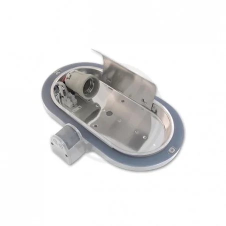 Kinkiety-ogrodowe - biały kinkiet elewacyjny e27 froda z czujnikiem ruchu pir 7324 lvt 