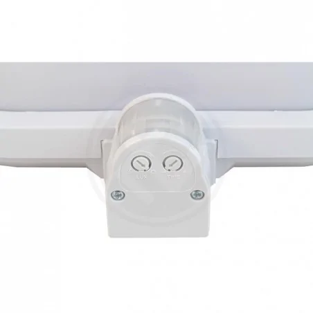 Kinkiety-ogrodowe - biały kinkiet elewacyjny e27 froda z czujnikiem ruchu pir 7324 lvt 